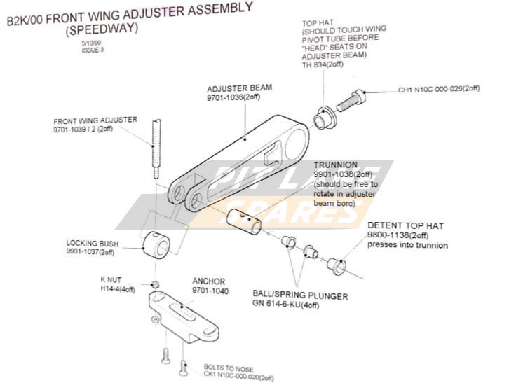 FRONT WING ADJUSTER ASSY (SPEEDWAY)